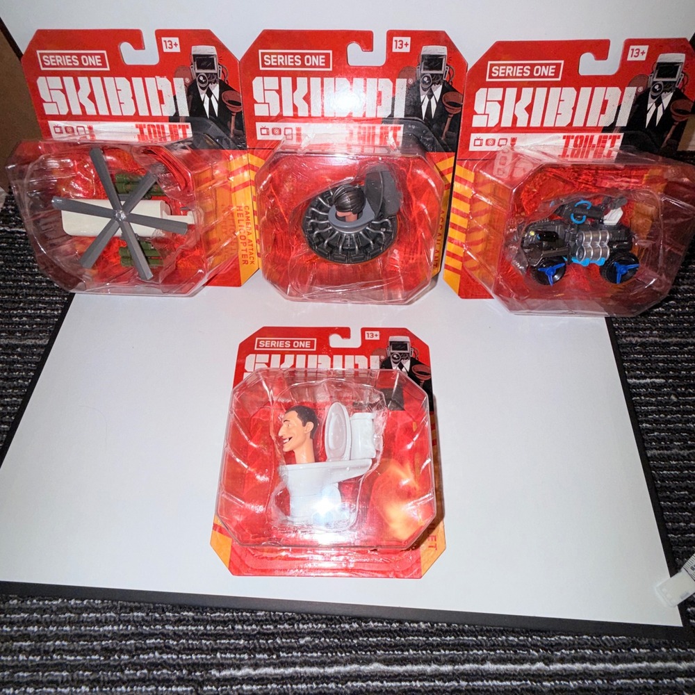 Bonkers Skibidi Toilet Diecast Figures 4pk Unisex OS Multi NEW Series One 1:64